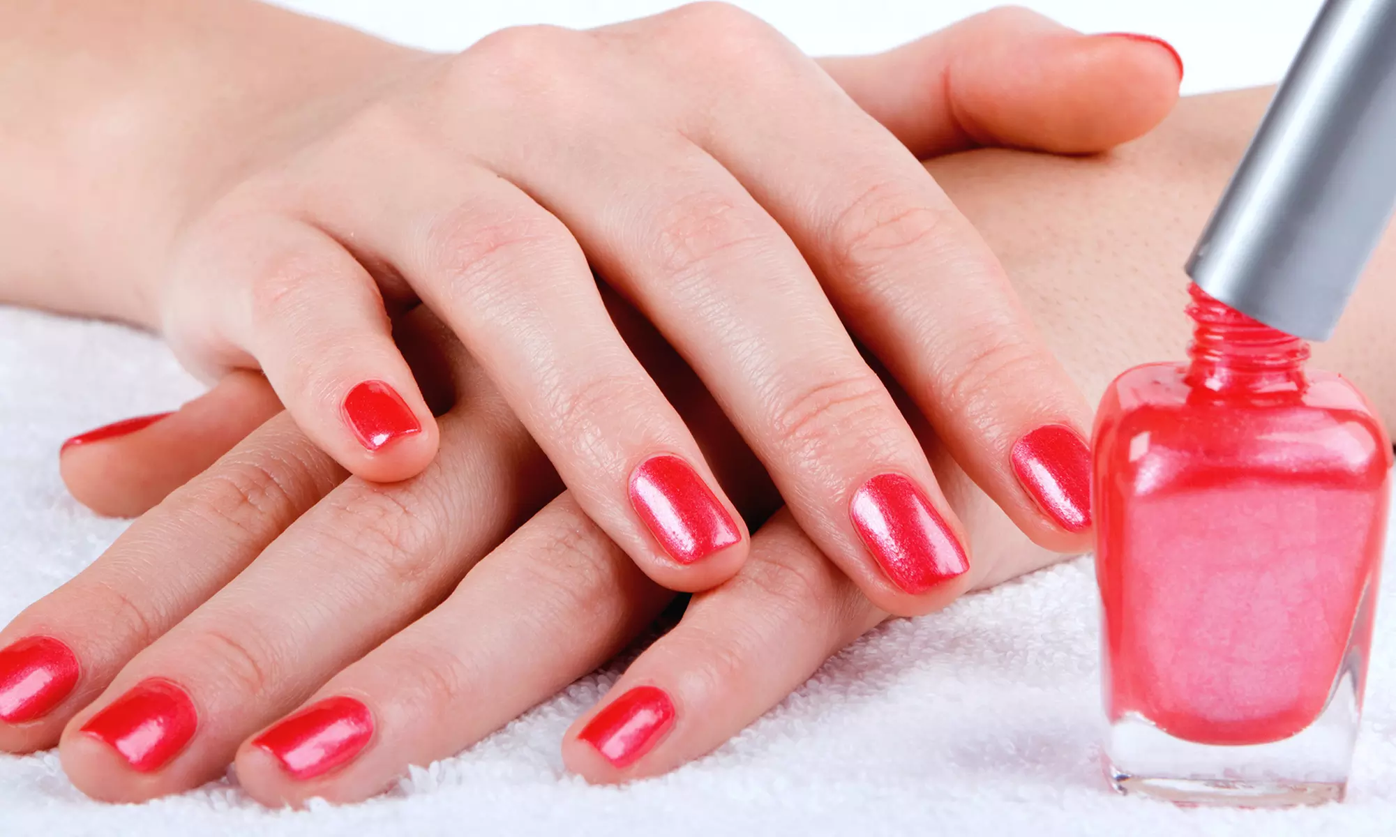 Manicures and Spa Pedicures at Happy Choice Nails and Spa (Up to 54% Off). Three Options Available. - Primary Image