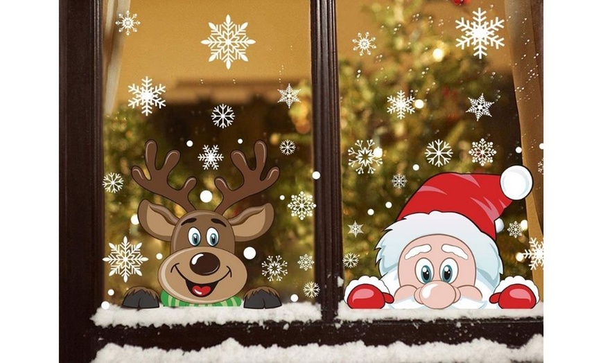 Image 3: Four or Eight Pieces Christmas Window Stickers - Style 1 or 2 