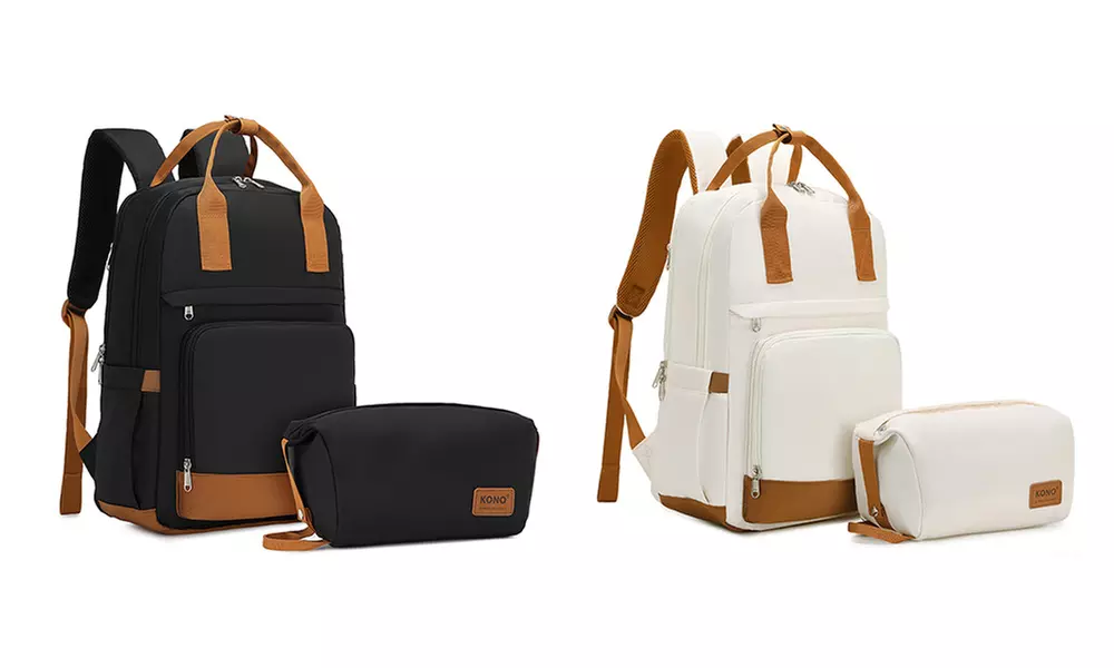 Multi-Fach Laptop Rucksack mit USB-Ladeanschluss