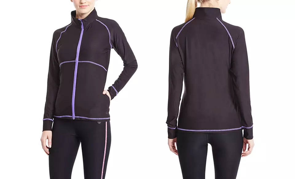 Vogo Zip-Front Women's Workout Jacket | Brought to You by ideel - Second Medium