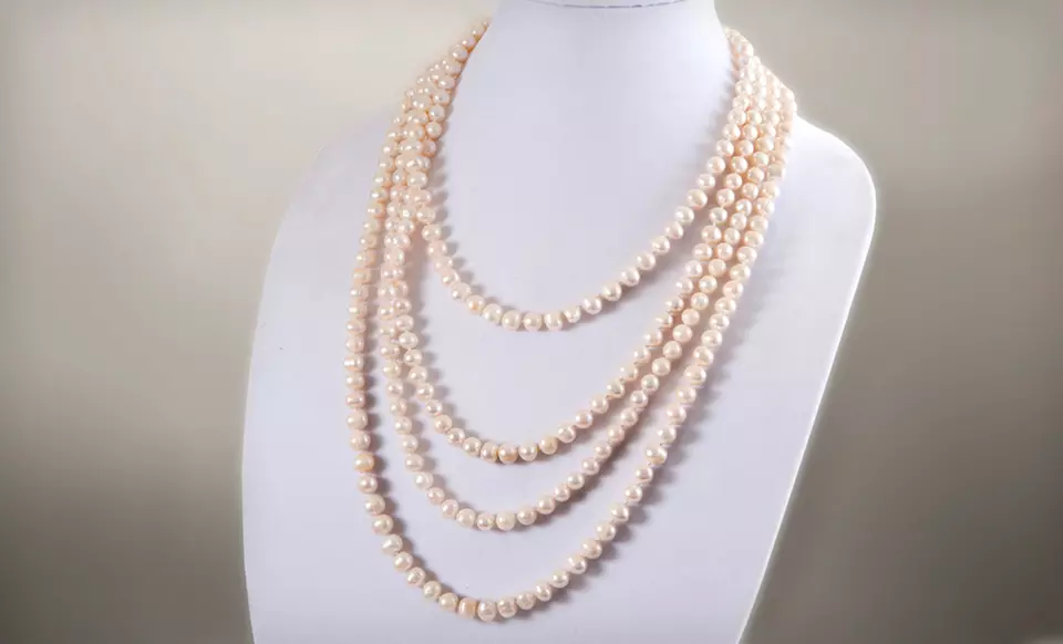 $24.99 for a 100" Pearl Necklace in White or Peacock ($299 List Price). Free Shipping and Returns. - Second Medium