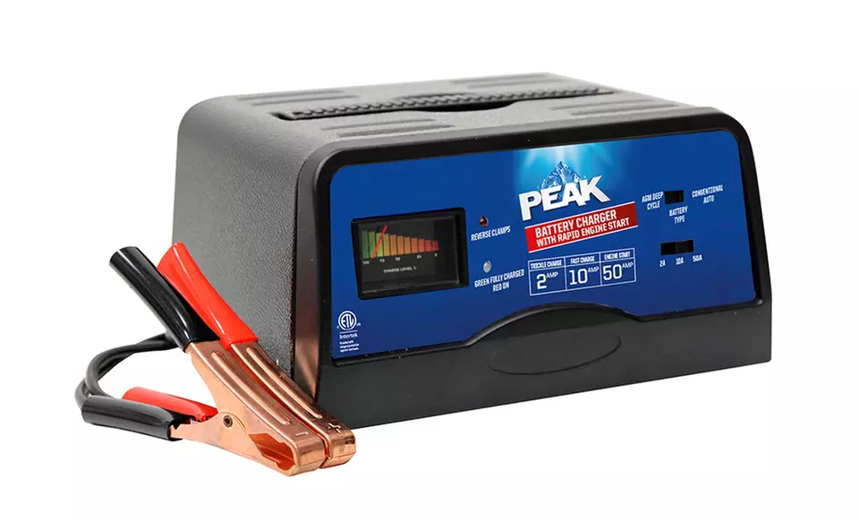 10-Amp Car Battery Charger with 50-Amp Engine Start - Primary Image