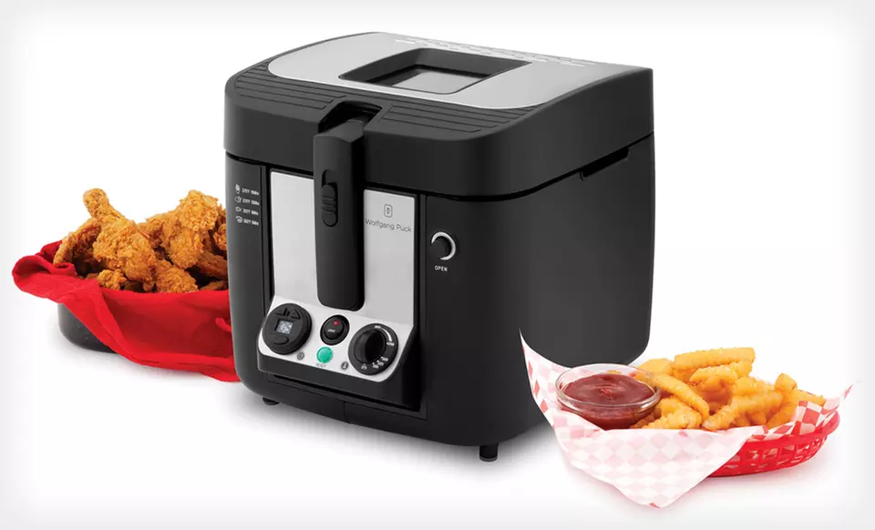 $64.99 for a Wolfgang Puck 3-Liter Programmable Cool-Touch Deep Fryer ($129.99 List Price). Free Shipping and Returns. - Primary Image