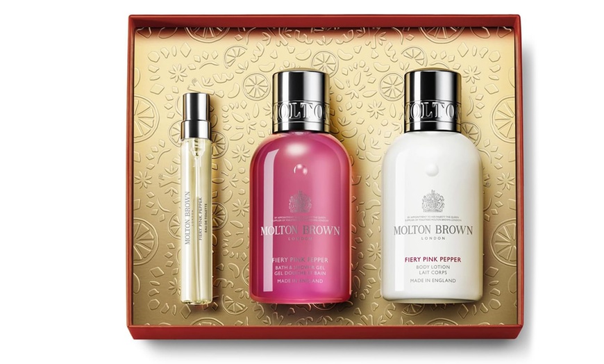 Image 1: Molton Brown Fiery Pink Pepper Travel Gift Set