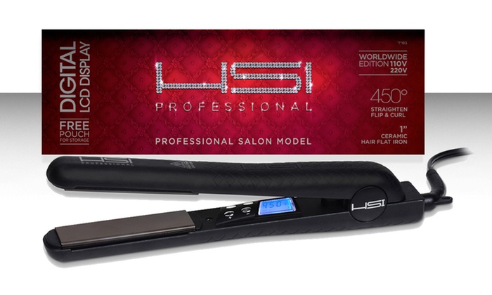 HSI Digital Ceramic Straightener | Groupon Goods