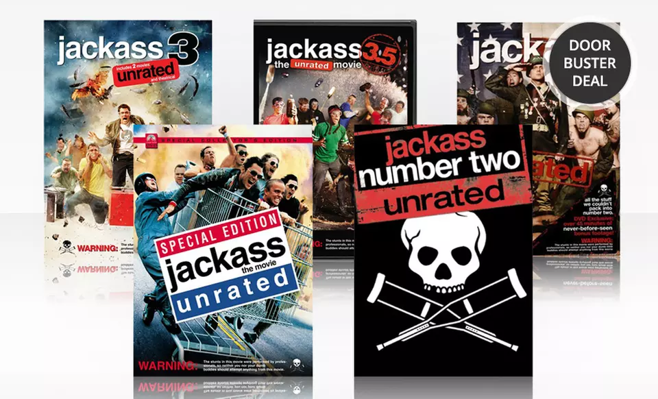 Jackass 5-DVD Movie Bundle. Free Returns. - Primary Image