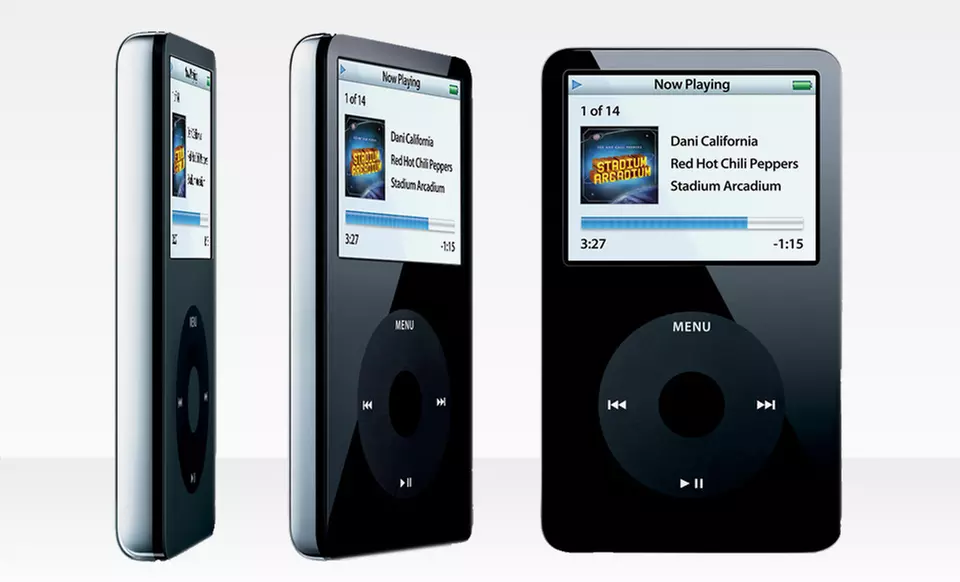 Apple iPod Video Generation 5 and 5.5 ﻿(Refurbished). Multiple Storage Sizes Available. Free Returns. - Primary Image