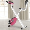Image 2: HomCom Fold-Away Exercise Bike with 8-Level Resistance and LCD Display
