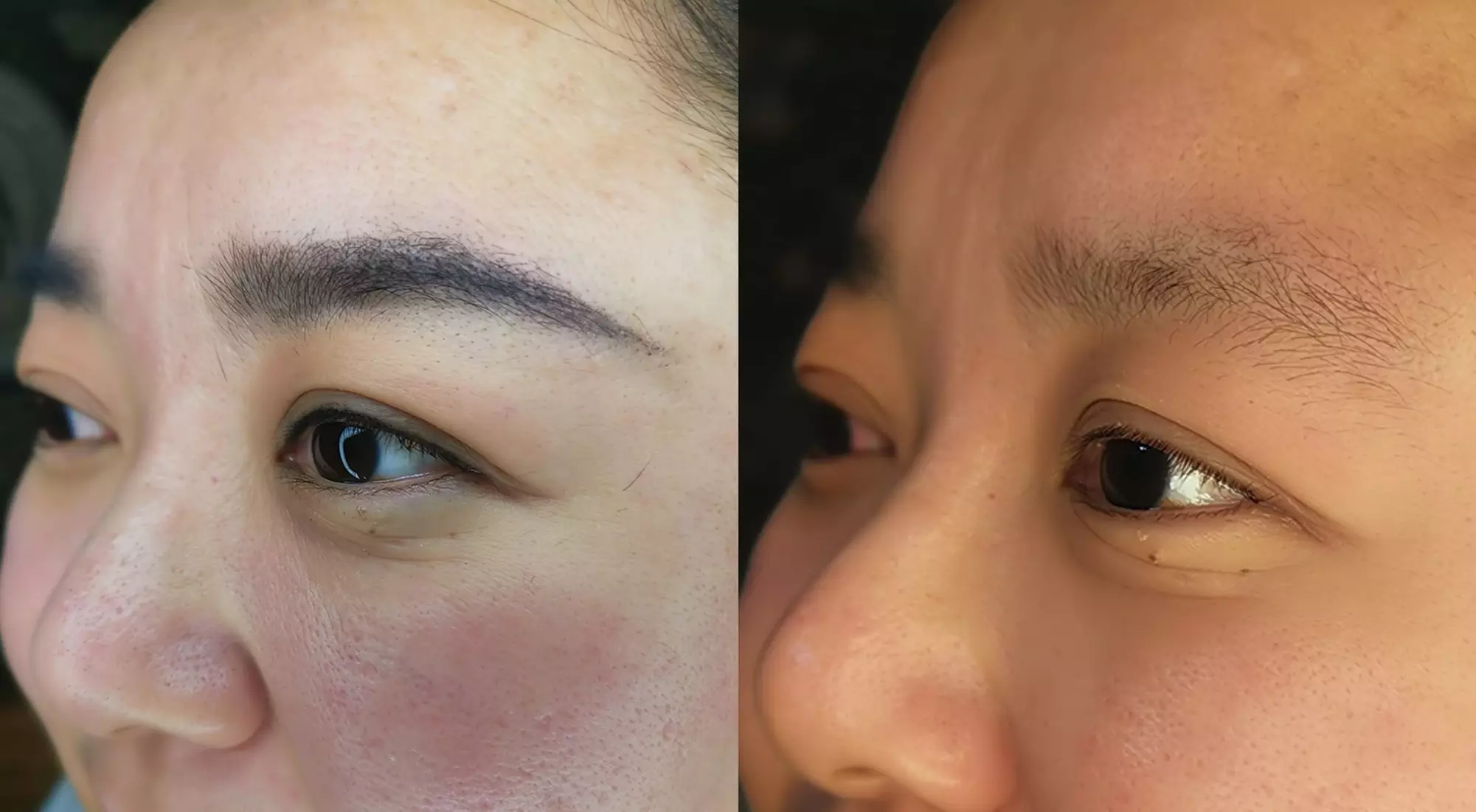 Einfarbige oder zweifarbige Powder Brows oder Wimpernkranzverdichtung