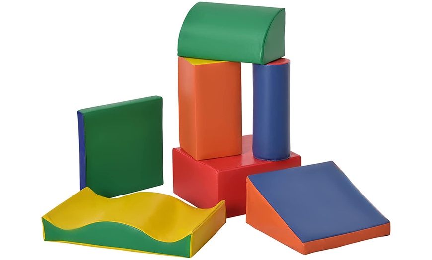 Image 26: HomCom Soft Play Foam Building Blocks Toy