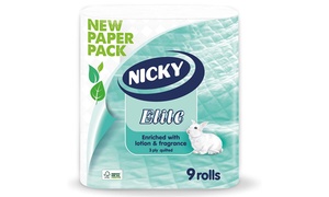  45 Rolls of Nicky Elite 3-Ply Toilet Tissue 