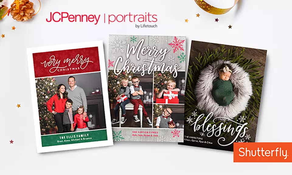 Professional Photo Session with 5"x7" Shutterfly Holiday Cards at JCPenney Portraits (Up to 75% Off) - Primary Image