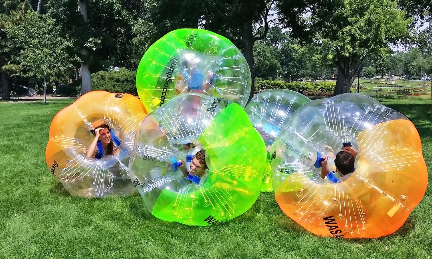 One-Hour Bubble-Soccer Rental for Up to 10 or 20 from Bump Soccer Denver LLC (50% Off) - Primary Image
