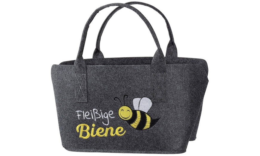 Image 8: GMD Living Filztasche mit besticktem Motiv