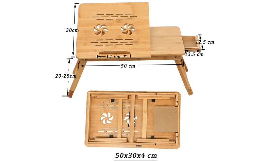 Image 4: Bamboo Laptop Stand