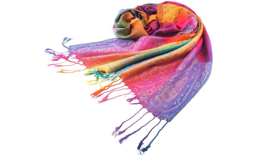 Image 2: One or Two Rainbow Scarves