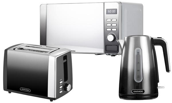 ombre kettle toaster and microwave