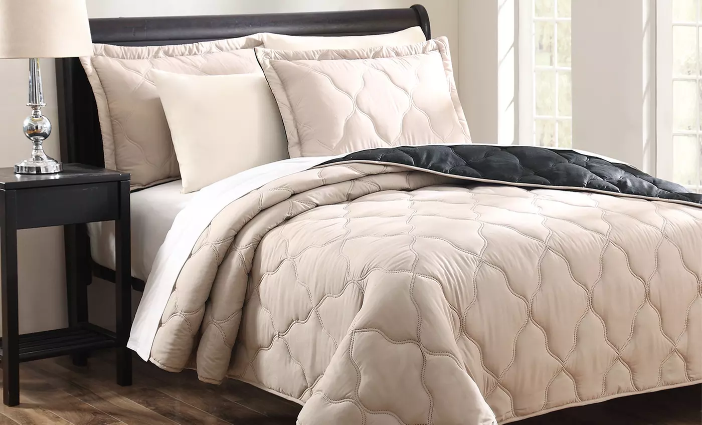 7-Piece Reversible Quilted Coverlet Set - Primary Image