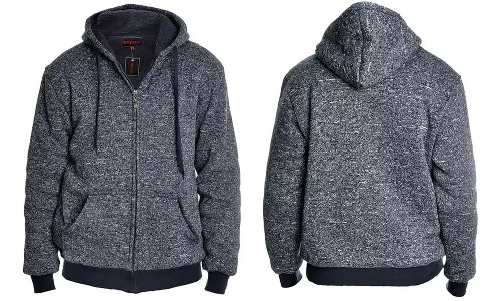 Espada Men's Full-Zip Sherpa-Lined Hoodie Jacket - Second Medium