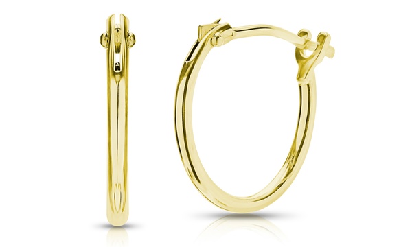 Groupon gold hot sale hoop earrings