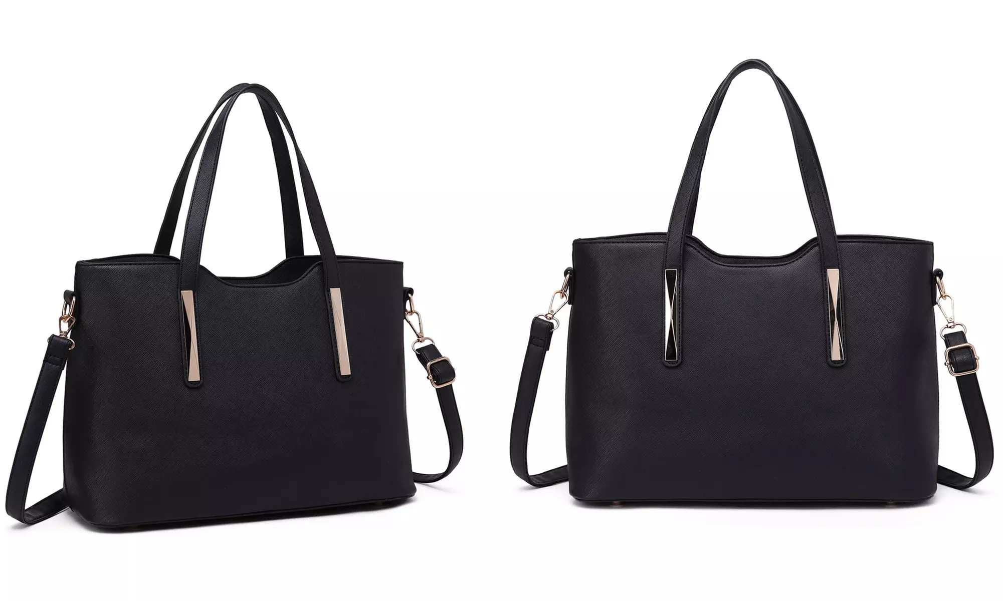 Damen-Handtasche und Geldbörse in Leder-Optik