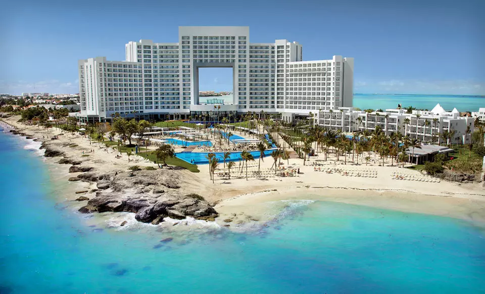 Five-Night All-Inclusive Stay at Hotel Riu Palace Peninsula in Cancún with Roundtrip Airfare from Travel by Jen - Primary Image