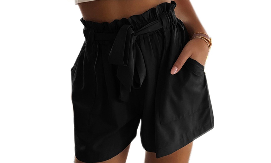 Image 7: High Waist Tie Shorts