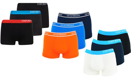 Set di 3 boxer Emporio Armani, disponibili in 3 taglie e vari colori