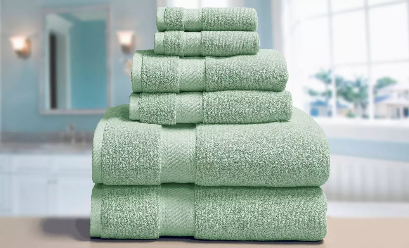 ELLE Premium 600 GSM Luxury Egyptian Cotton Towel Set (6-Piece) - Second Medium