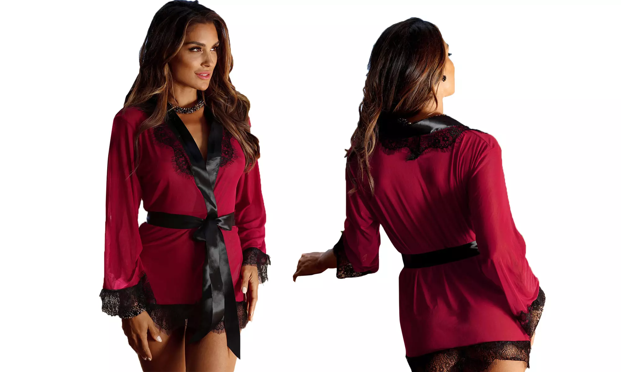 Kimono sexy transparent Adèle - Second Medium