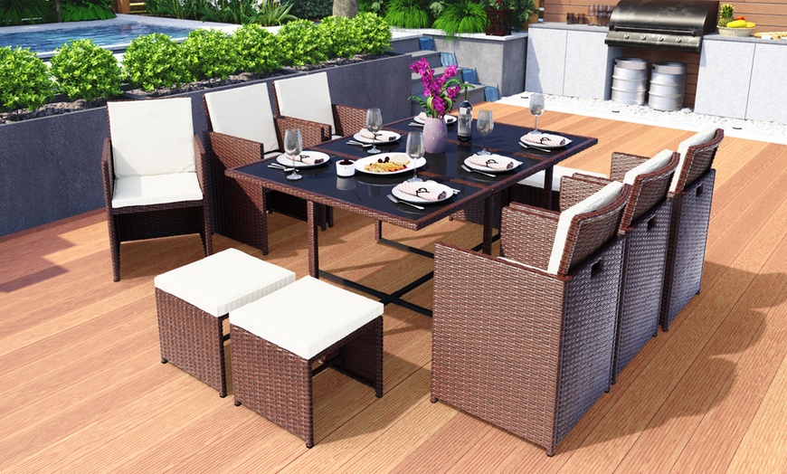 Image 19: Rattan Dining Cube Sets