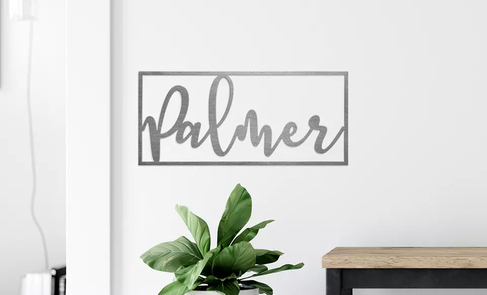 One Personalized 12", 18", or 24" What's in a Name Plaque from Rusted Orange Craftworks Co. (60% Off) - Primary Image