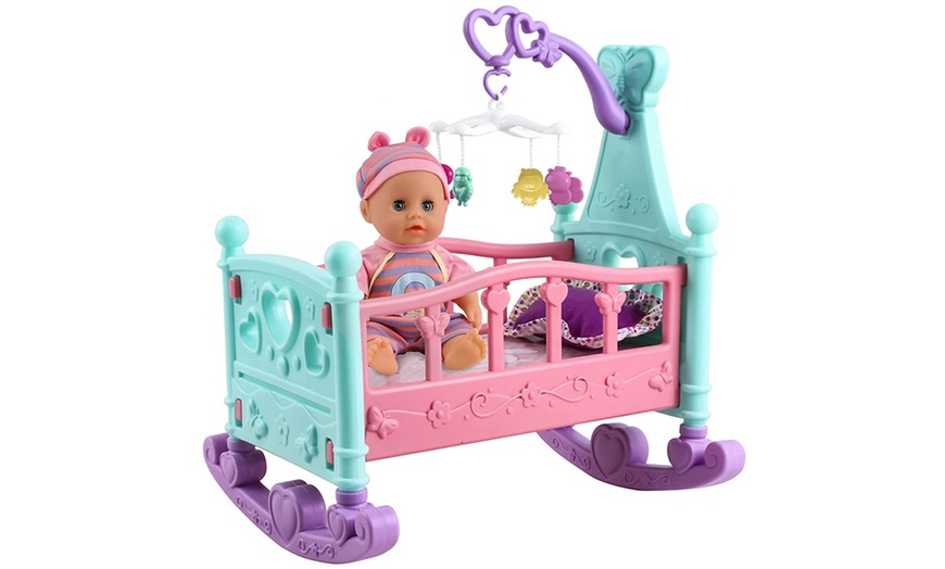 Image 2: deAO 14'' ‘My First Baby Doll’ 15-Piece Play Set