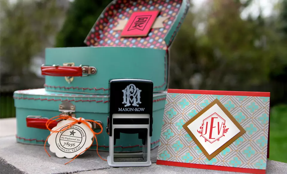 Self-Inking Stamper with Personalized Designs from Mason Row. Multiple Options from $24.99–$39.99. Free Shipping. - Second Medium