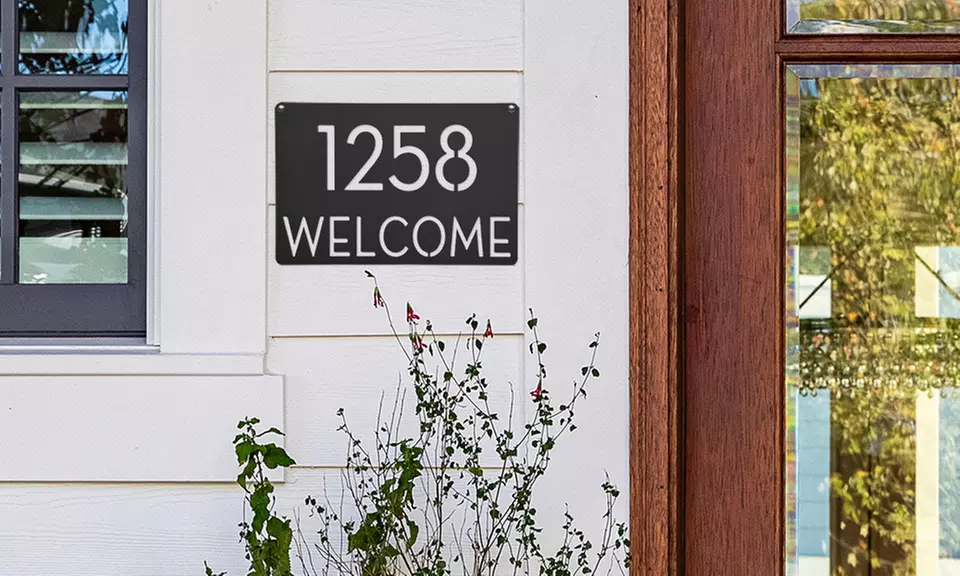 Custom Metal Modern Address Plaques in Various Sizes