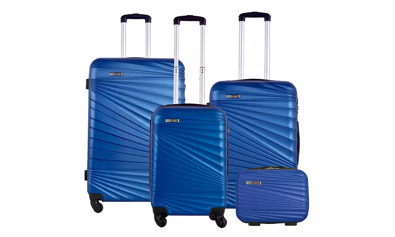 EcoTraveler Teleskopgriff Kofferset; 60% recyceltes ABS