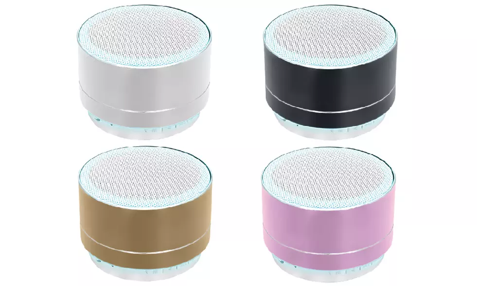 2BOOM Round Mini Portable Bluetooth Speaker with Light Effects - Primary Image