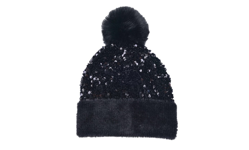 Image 2: Sequined Beanie