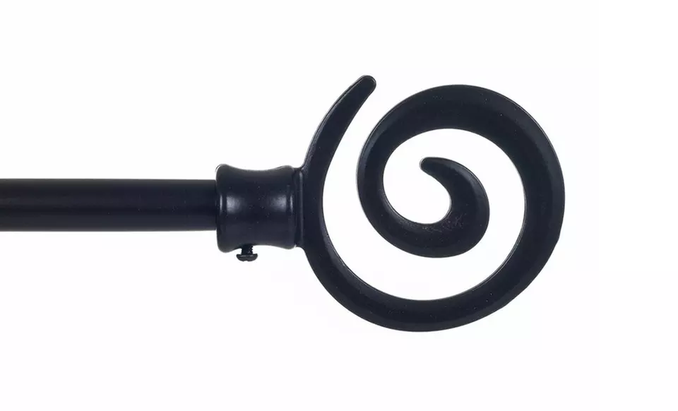 Spiral-Finial Curtain Rod Set - Second Medium