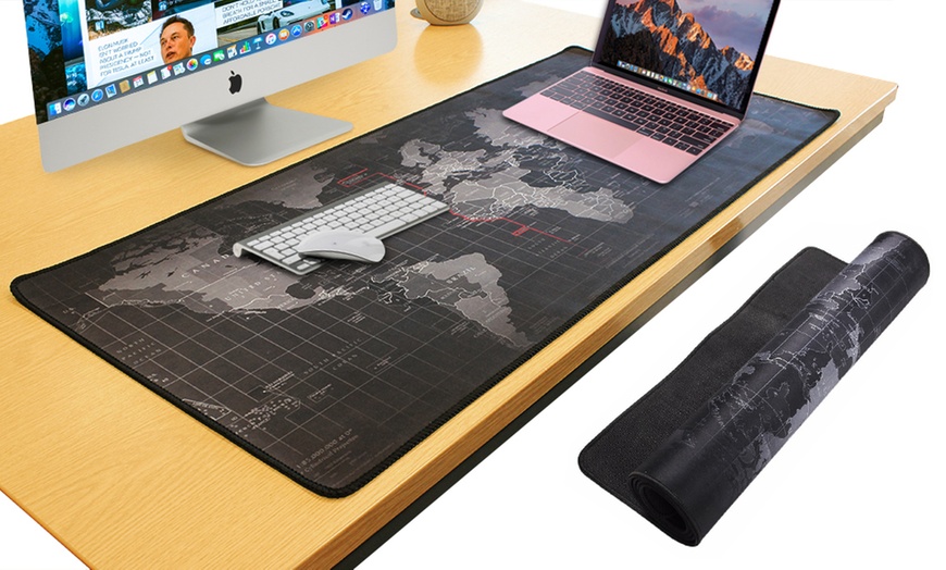 Image 2: World Map Mouse Mat Pad