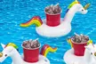 Unicorn-Shaped Pool Drink Holder Float (3-Pack) - Second Medium