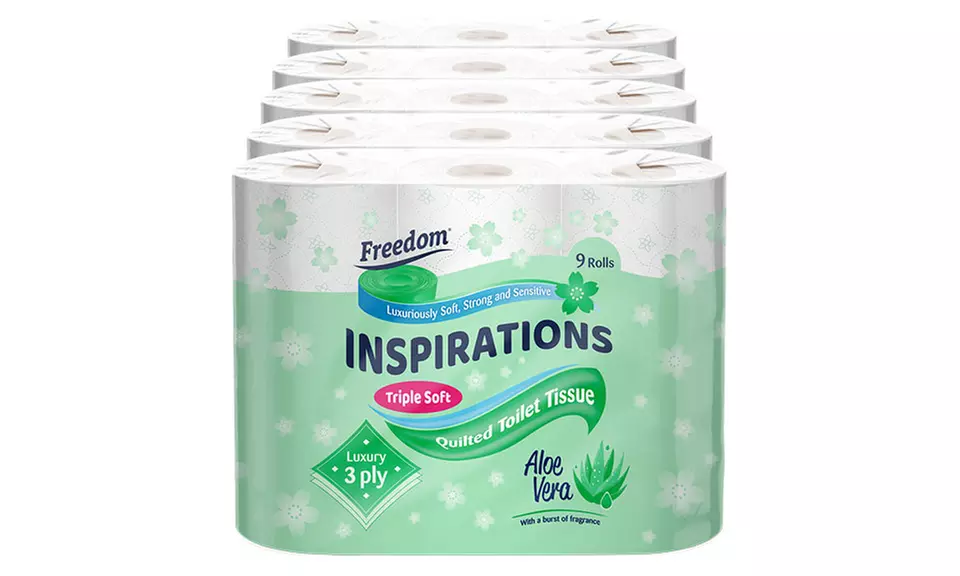 45, 90 or 135 Rolls of Freedom Three-Ply Toilet Paper