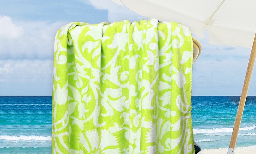 Image 14: 100% Egyptian Cotton Beach Towel