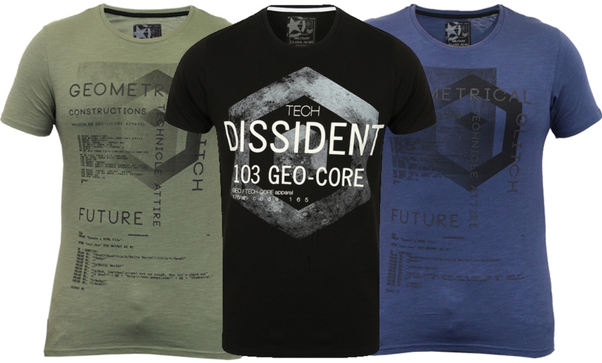 Image 1: Men's Dissident Printed T-Shirt