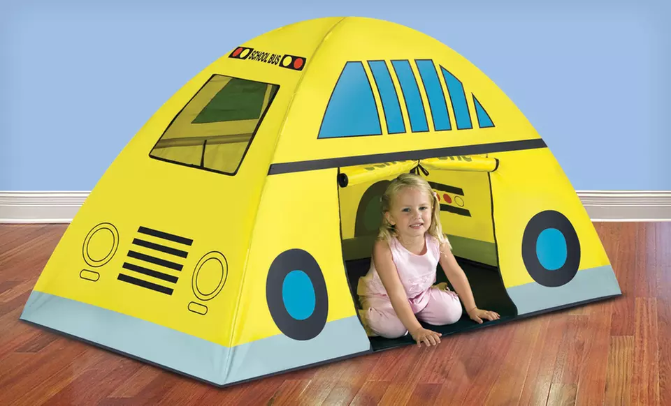 $14.99 for Etna Kids' Fire-Truck, Pirate-Ship, or School-Bus Play Tent with Carry Case ($40 List Price). Free Returns. - Second Medium