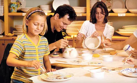 $15 for Paint-Your-Own-Pottery Studio Fees for Up to Five at Color Me Mine (Up to $50 Value) - Primary Image