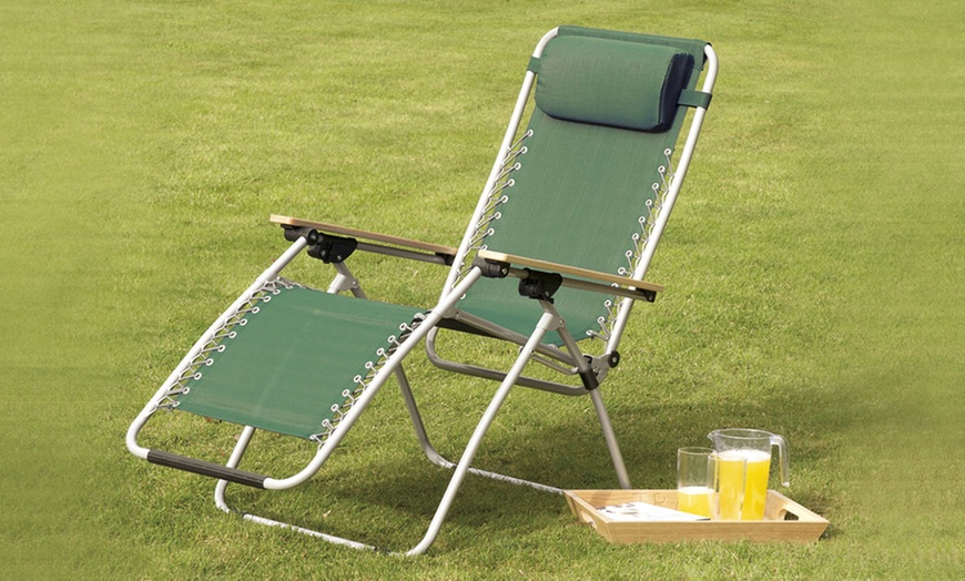 Image 1: Zero Gravity Deck Chair