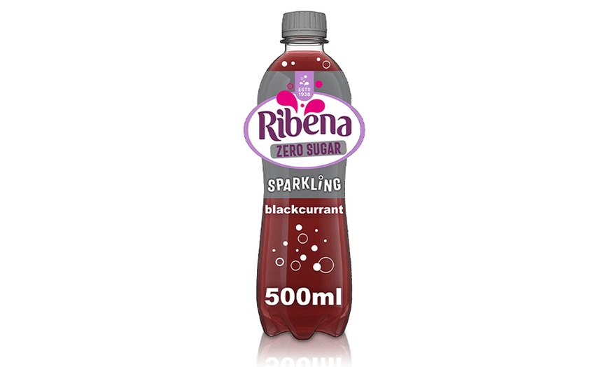 12-Pack of Ribena Sparkling Zero Sugar Blackcurrant Juice Drink 500ml ...