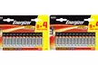 1, 2, 3 ou 4 packs de 12 piles Energizer Max AA et AAA - Second Medium
