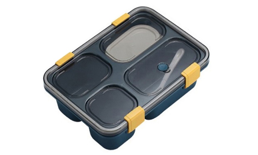 Image 5: Portable Microwaveable Lunch Box with Cutlery